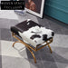 Chic Genuine Cowhide Upholstered Modern Living Room Ottoman Bench
