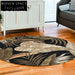 Chic Geometric Folding Area Rug, Modern Washable Stain-Resistant Polyester Fiber Carpet