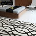 Chic Geometric Polyester Area Rug: Soft, Modern, Perfect for Living Room