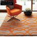 Chic Geometric Polyester Area Rug: Soft, Modern, Perfect for Living Room