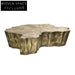 Chic Gold Metal Irregular Living Room Coffee Table, French Style Accent Piece