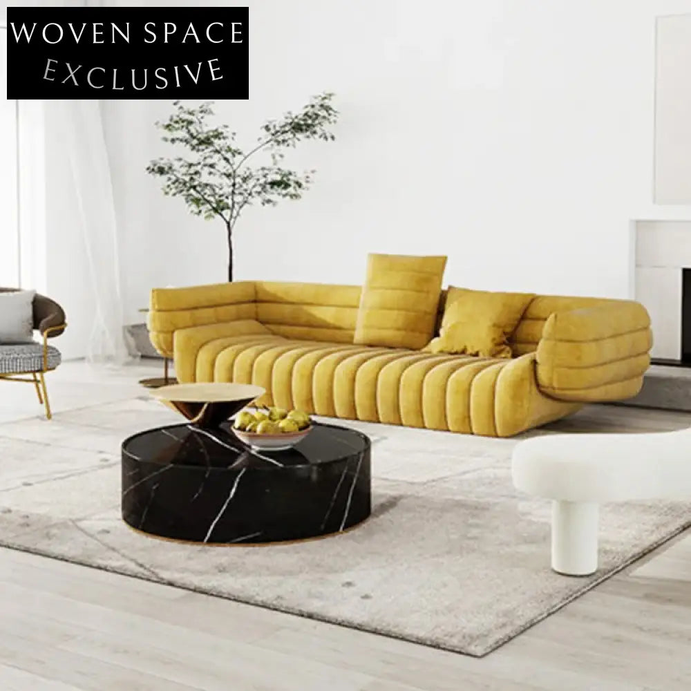 Chic Gold Metal Marble Coffee Table, Durable Living Room Centerpiece