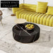 Chic Gold Metal Marble Coffee Table, Durable Living Room Centerpiece