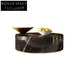 Chic Gold Metal Marble Coffee Table, Durable Living Room Centerpiece