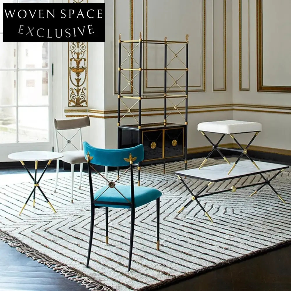 Chic Gold Stainless Steel Velvet Upholstered Modern Dining Room Chair