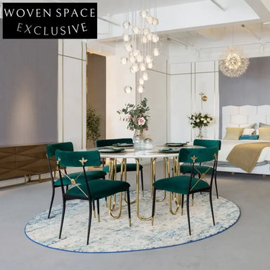 Chic Gold Stainless Steel Velvet Upholstered Modern Dining Room Chair