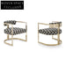 Chic Golden Stainless Steel Velvet Dining Chair for Opulent Living Spaces