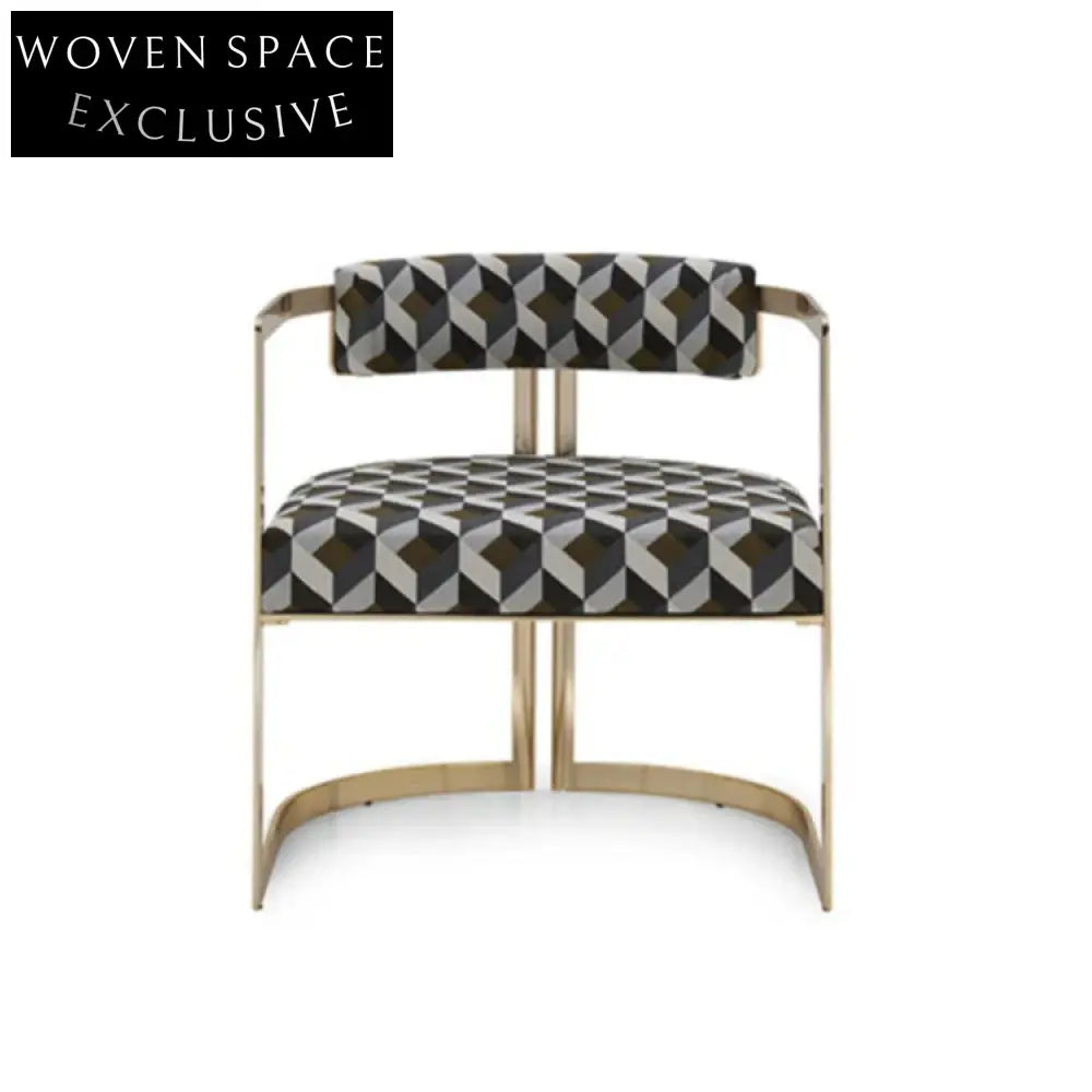 Chic Golden Stainless Steel Velvet Dining Chair for Opulent Living Spaces