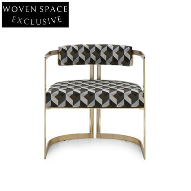 Chic Golden Stainless Steel Velvet Dining Chair for Opulent Living Spaces