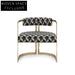 Chic Golden Stainless Steel Velvet Dining Chair for Opulent Living Spaces