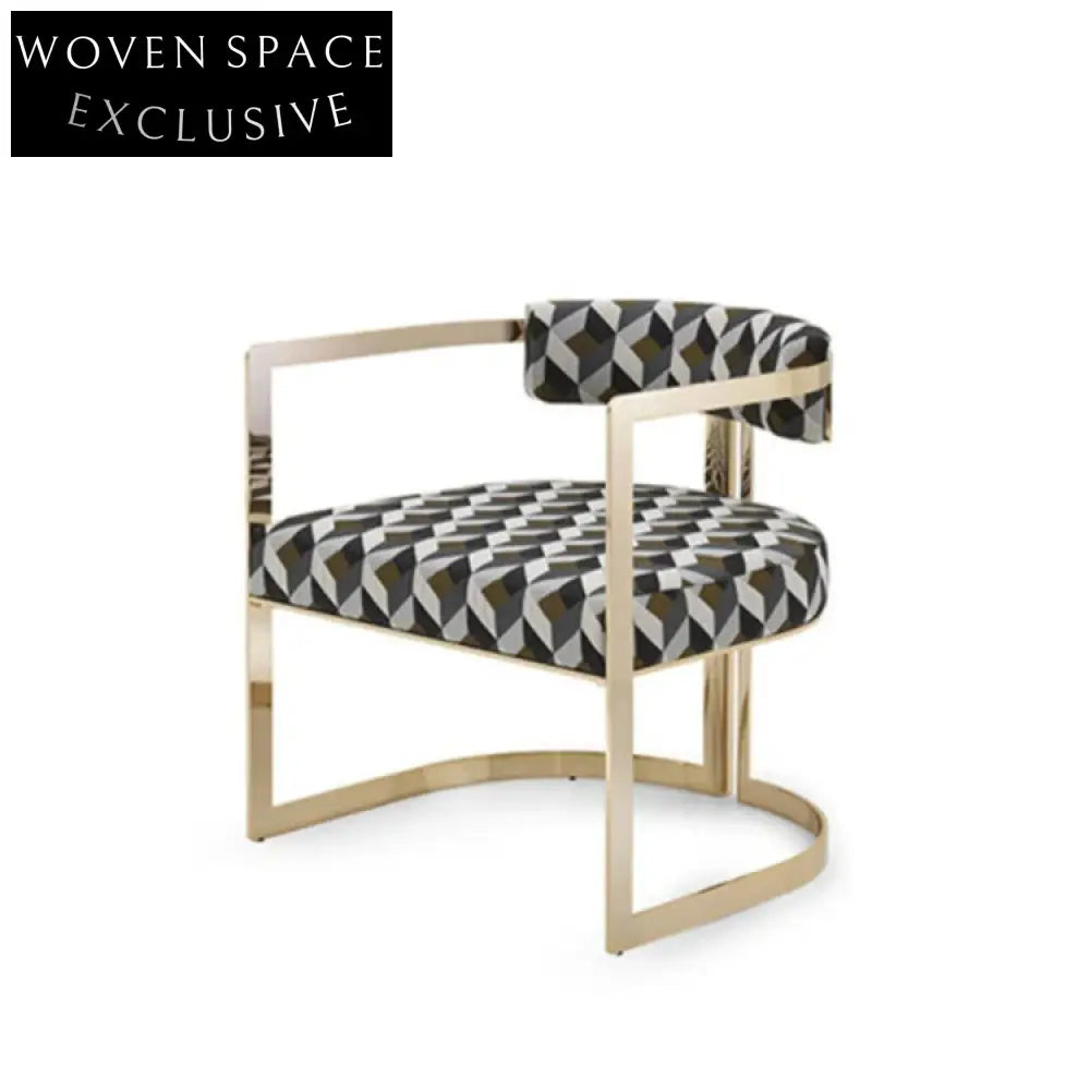 Chic Golden Stainless Steel Velvet Dining Chair for Opulent Living Spaces