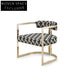 Chic Golden Stainless Steel Velvet Dining Chair for Opulent Living Spaces