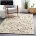 Chic Handmade Cream Geometric Area Rug for Modern Living Spaces