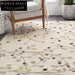Chic Handmade Cream Geometric Area Rug for Modern Living Spaces