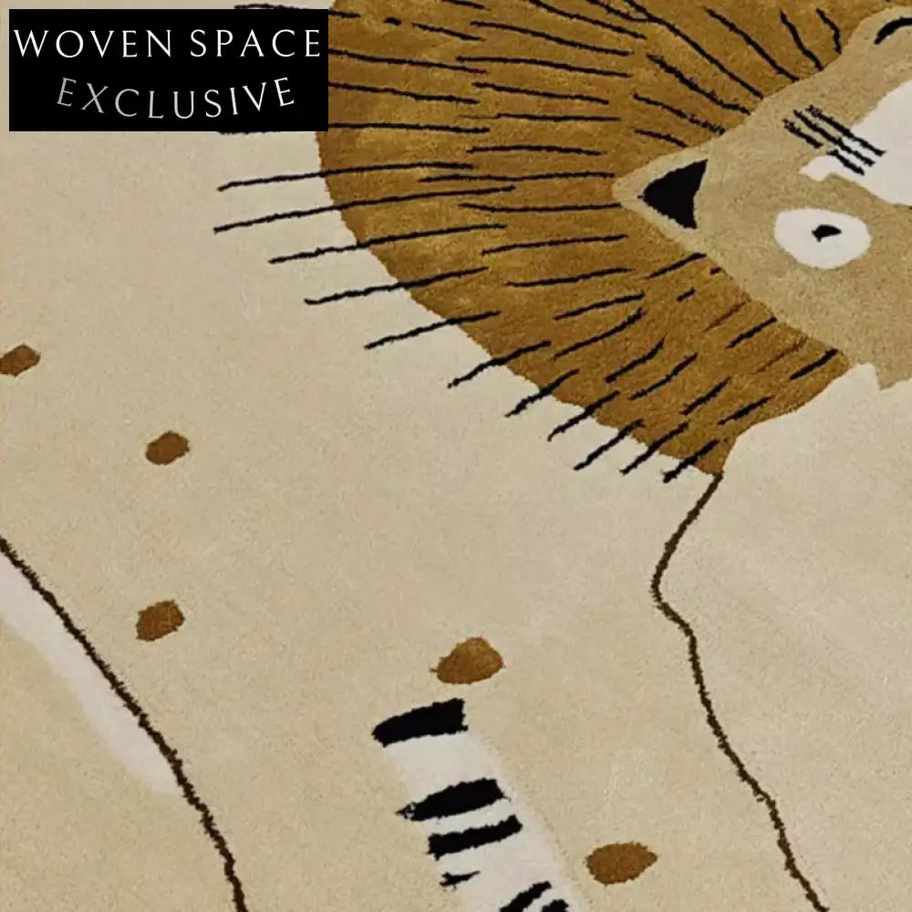 Chic Handmade Maillard Geometric Polyester Area Rug for Living Room Decor