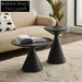 Chic Industrial Round Metal Coffee Table Set - Modern Side Accent Tables