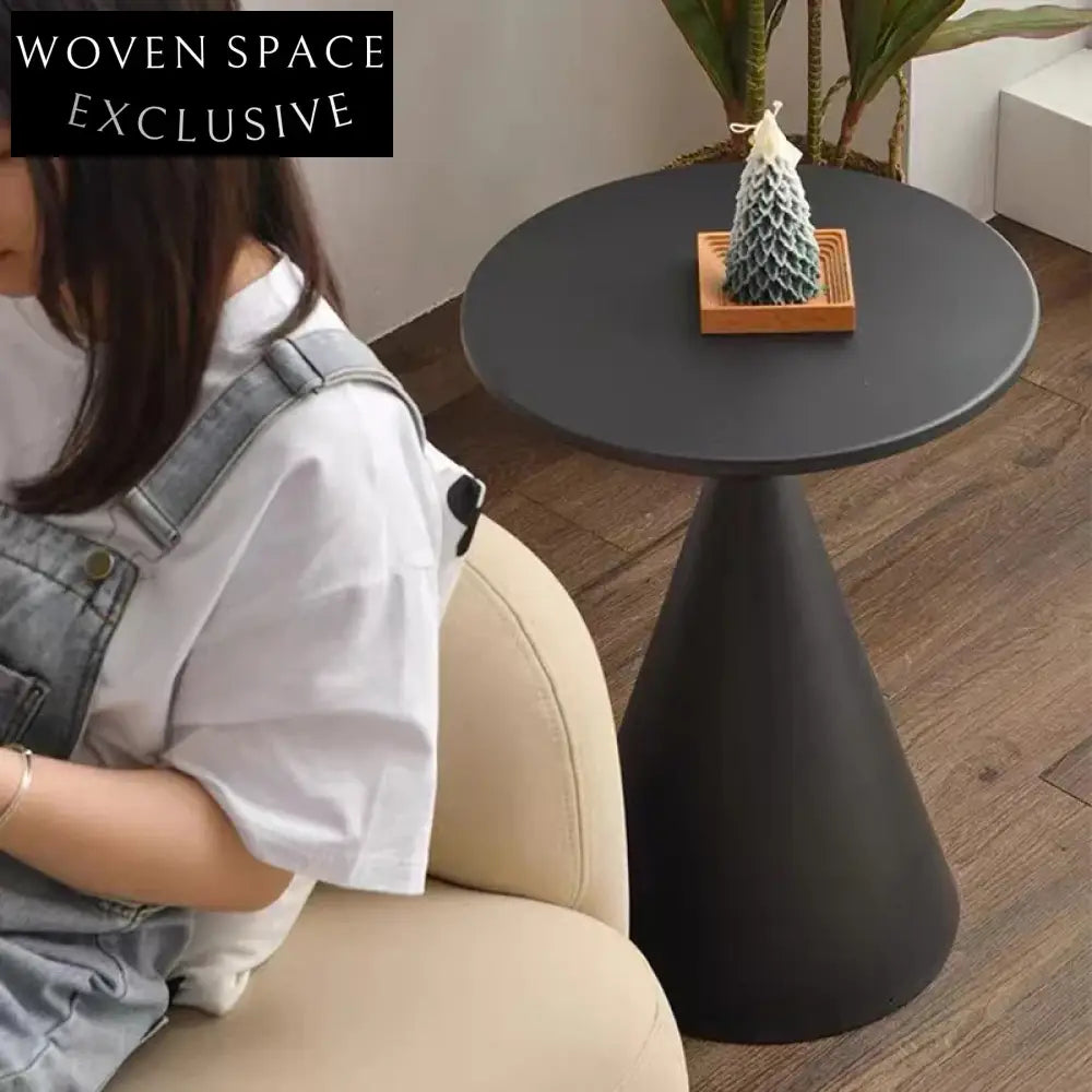 Chic Industrial Round Metal Coffee Table Set - Modern Side Accent Tables