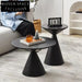 Chic Industrial Round Metal Coffee Table Set - Modern Side Accent Tables