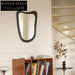 Chic Irregular Black Solid Wood Frame Wall Mounted Vanity Mirror