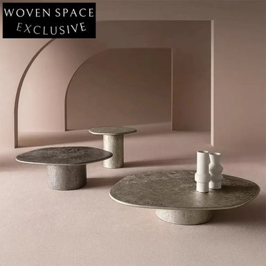 Chic Irregular Fiberglass Coffee Table, Modern Living Room Centerpiece Design