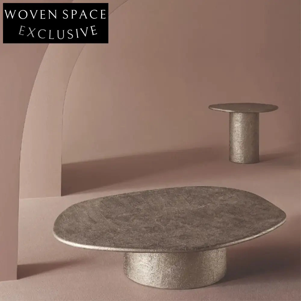 Chic Irregular Fiberglass Coffee Table, Modern Living Room Centerpiece Design