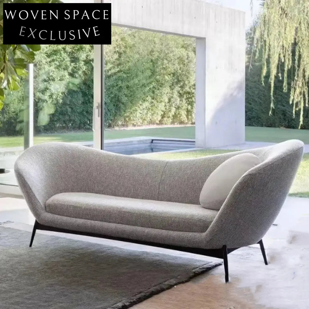 Chic Italian Design Fabric Loveseat Sofa Couch for Modern Living Room