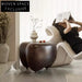 Chic Italian Design Heart Shaped Wooden Coffee Table for Modern Living Spaces