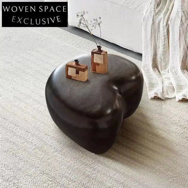 Chic Italian Design Heart Shaped Wooden Coffee Table for Modern Living Spaces