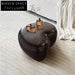 Chic Italian Design Heart Shaped Wooden Coffee Table for Modern Living Spaces
