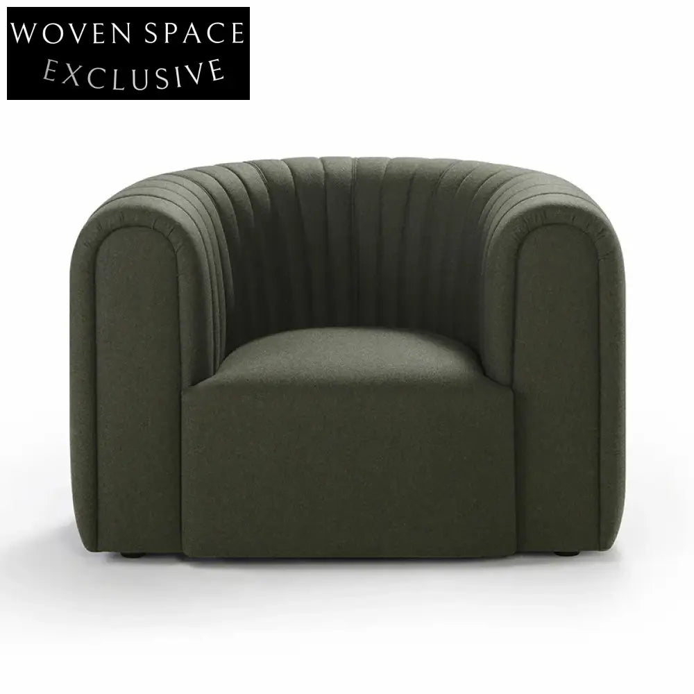 Chic Italian Design Modern Fabric Sofa Set, Solid Wood Frame, Comfortable Seating