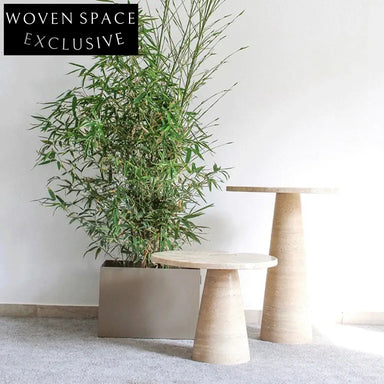 Chic Italian Design Round Marble Nesting Side Table Set for Living Room