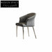 Chic Italian-Inspired Stainless Steel Frame Fabric Armrest Restaurant Dining Chair