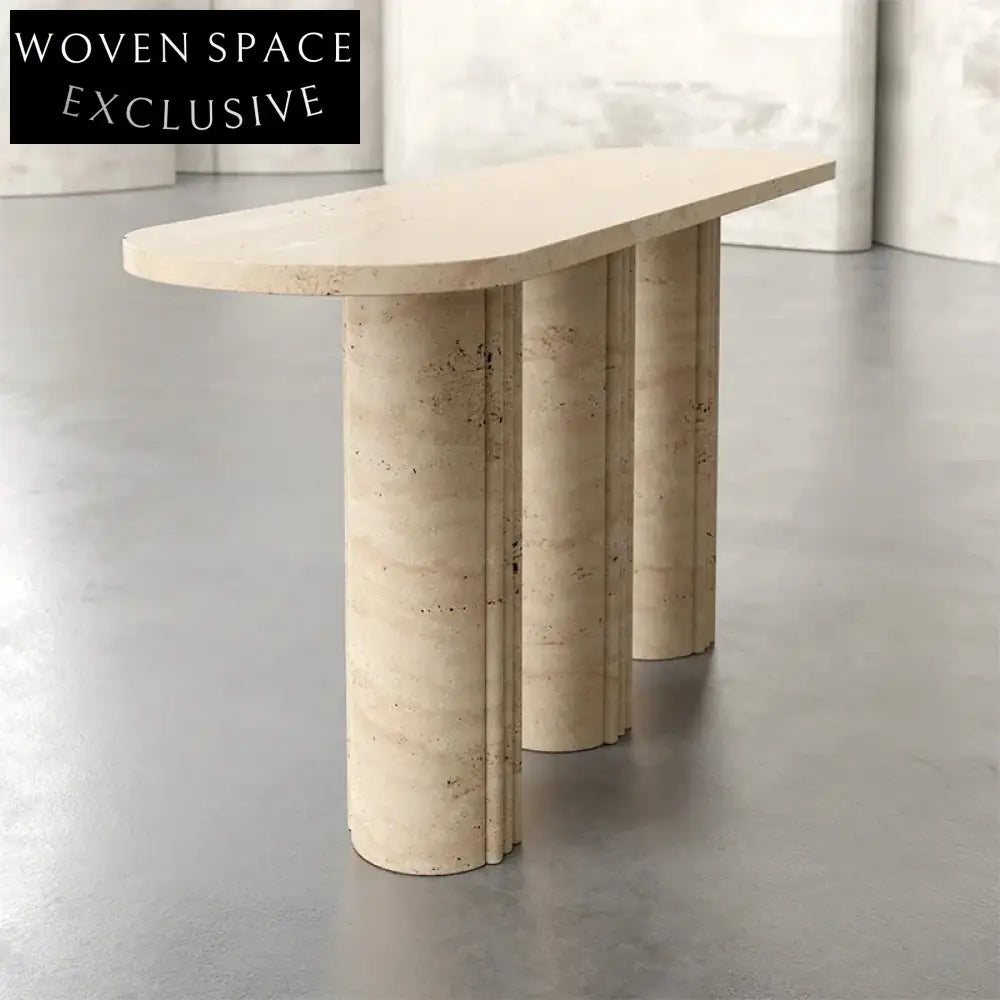 Chic Italian Minimalist Marble Console Table for Hallway & Living Room