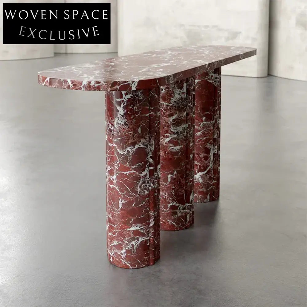 Chic Italian Minimalist Marble Console Table for Hallway & Living Room