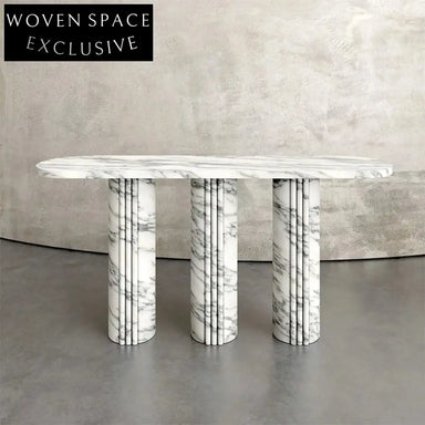 Chic Italian Minimalist Marble Console Table for Hallway & Living Room