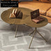 Chic Italian Minimalist Round Petal Metal Design Coffee Table Set