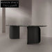 Chic Italian Terrazzo Top Modern Dining Table with Polished Steel Base