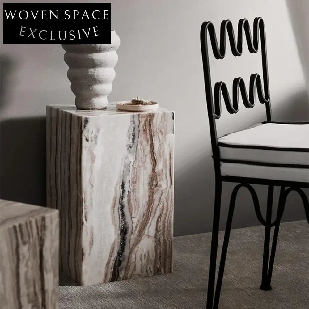 Chic Italian White Marble Gold Base Coffee & Side Table Modern Design