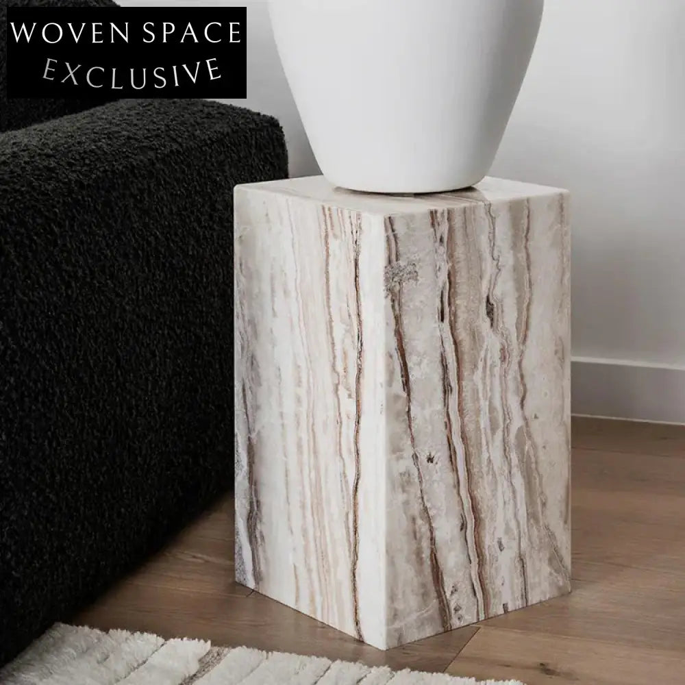 Chic Italian White Marble Gold Base Coffee & Side Table Modern Design