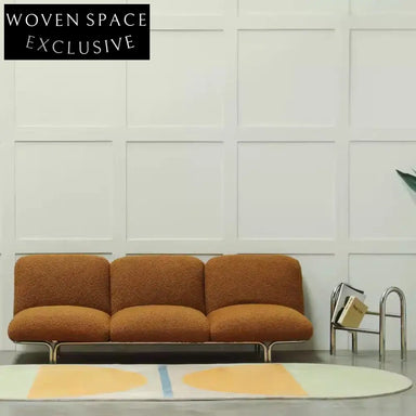 Chic Japandi Boucle Fabric Tufted 3-Seat Sectional Living Room Sofa