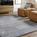 Chic Minimalist Polyester Rug - Italian Geometric Pattern, Durable Living Room Carpet