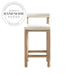 Chic Modern Antique Fabric Leather Wooden Bar Stool High Counter Chair