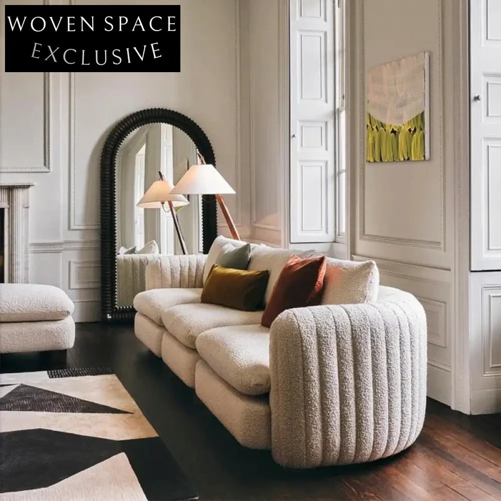 Chic Modern Boucle Sofa, Plush Luxury 3-Seater for Ultimate Living Comfort