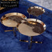 Chic Modern Gold Stainless Steel Round Side Accent Coffee Table