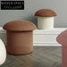 Chic Modern Lamb Wool Mushroom Ottoman Stool - Cozy Round Seating
