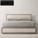 Chic Modern Linen Fabric Upholstered Wooden Bed Frame - Queen & King Sizes