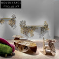 Chic Modern Mushroom Shape Gold Marble Living Room Accent Coffee Table