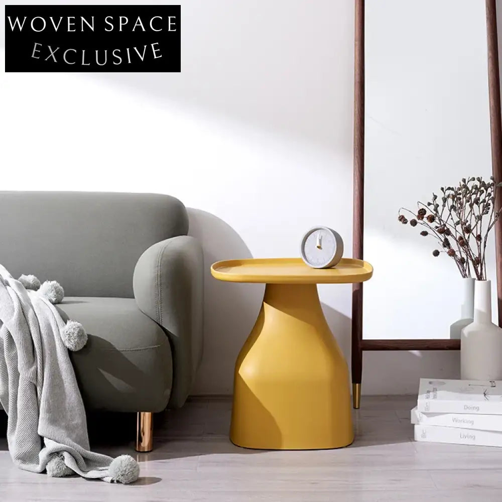 Chic Modern Plastic Side Coffee Table Set for Living Room