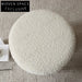 Chic Modern Plush Velvet Round Ottoman Stool