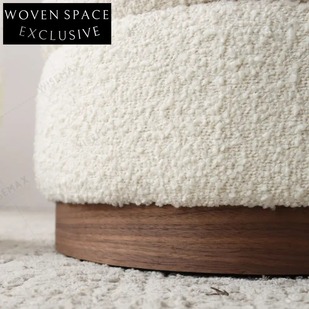 Chic Modern Plush Velvet Round Ottoman Stool